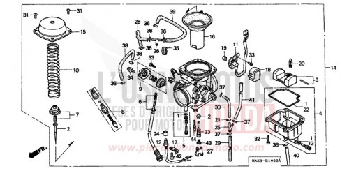 CARBURATEUR FX650X de 1999